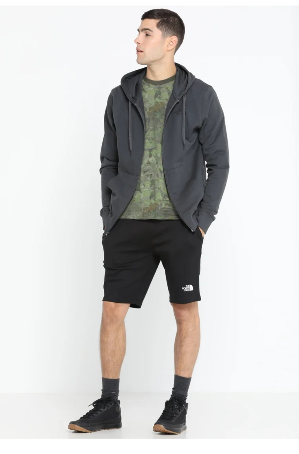 TNF Classic Logo Terry Shorts - Black - Brand Store
