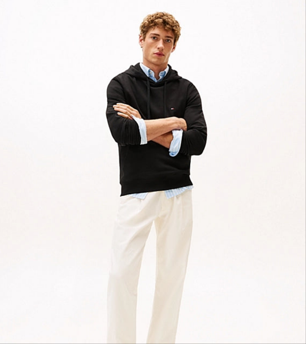 Tommy H Classic Logo Hoodie - Black - Brand Store