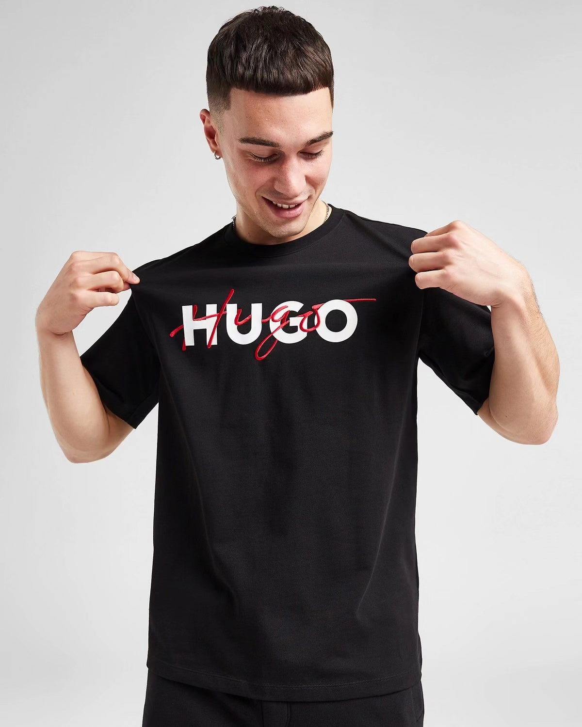 Hugo Signature Logo Tee - Black - Brand Store
