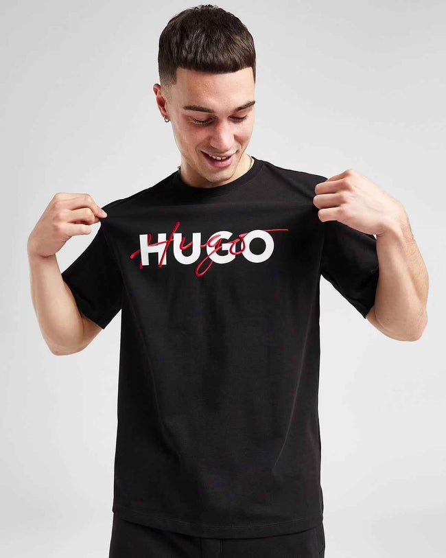 Hugo Signature Logo Tee - Black