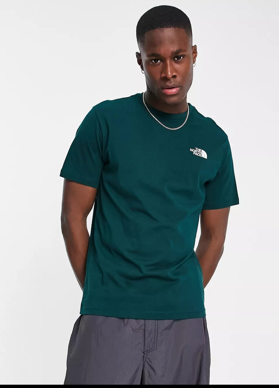 The Northface Chest Logo Tee - Green - Brand Store