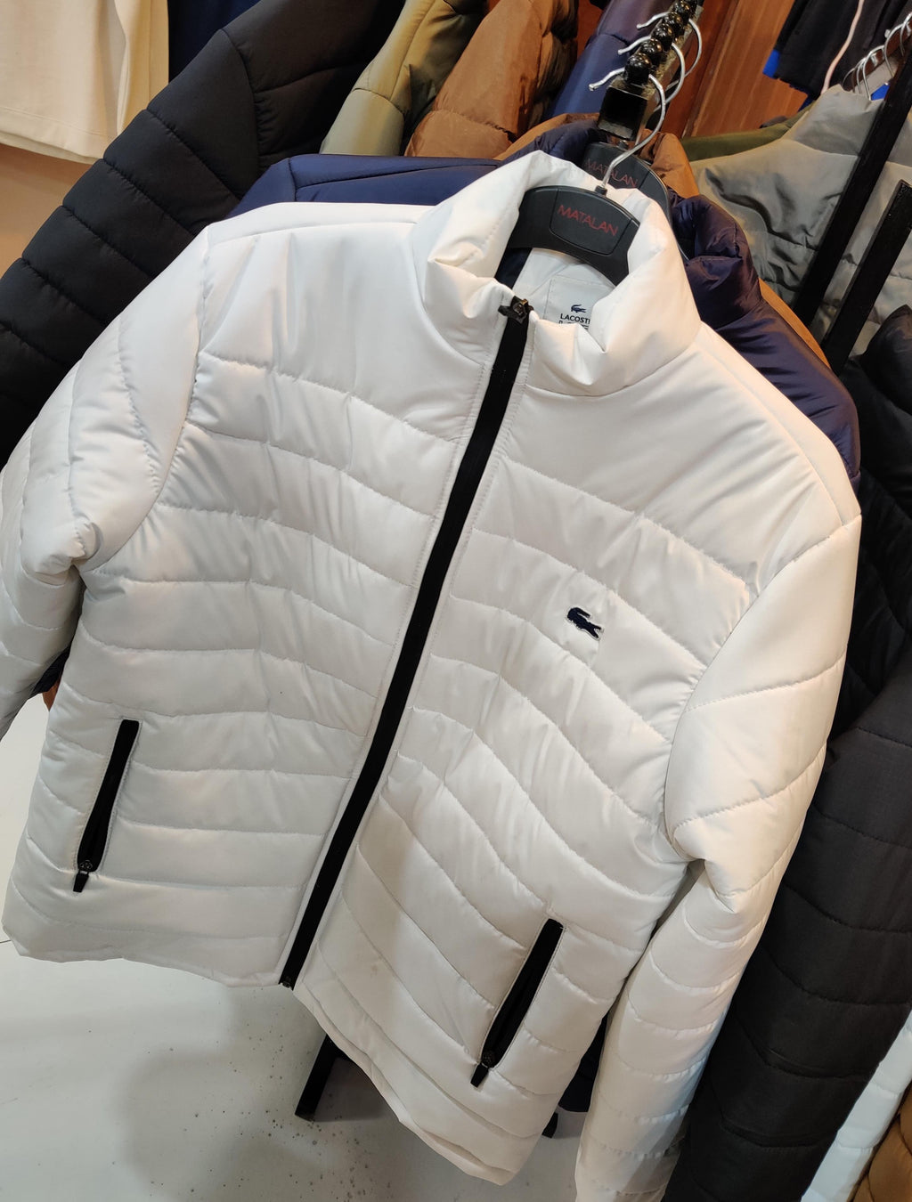 Lacoste White Puffer Jacket - Brand Store