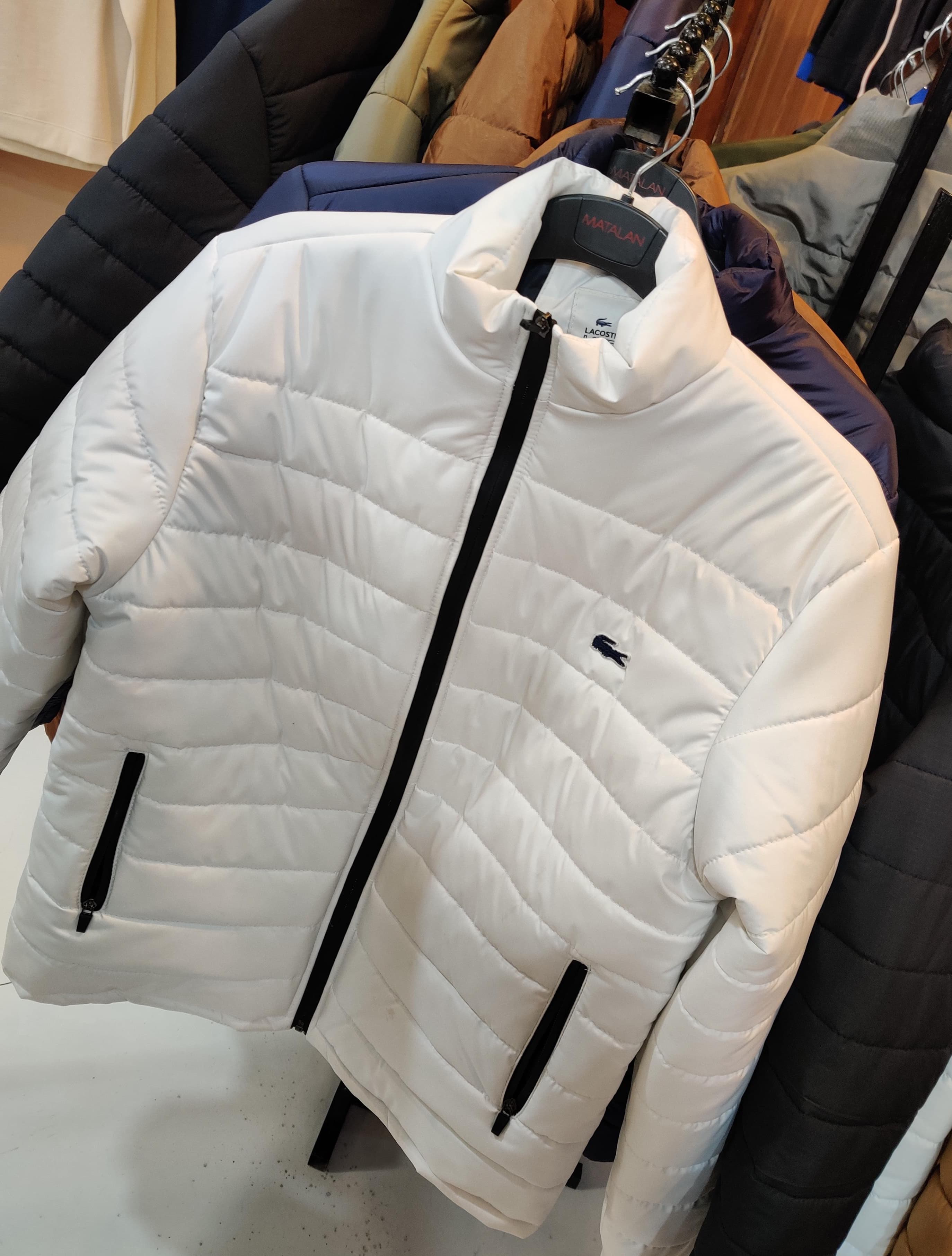 Lacoste White Puffer Jacket - Brand Store