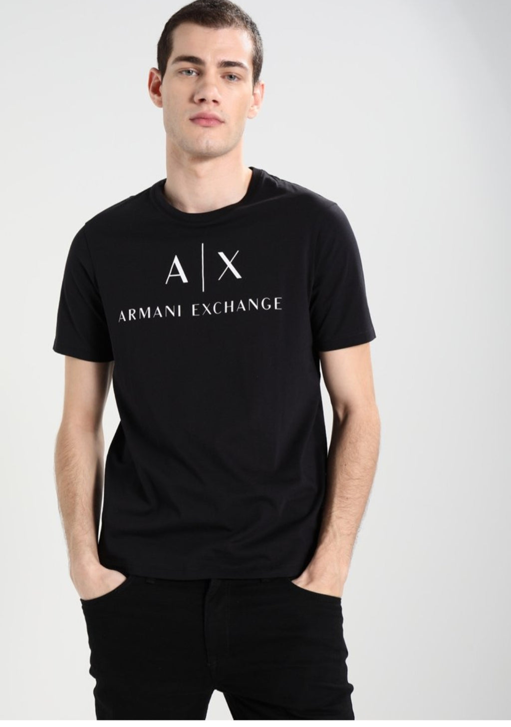 Armani Exchange Basic Logo Tee - Black - Brand Store