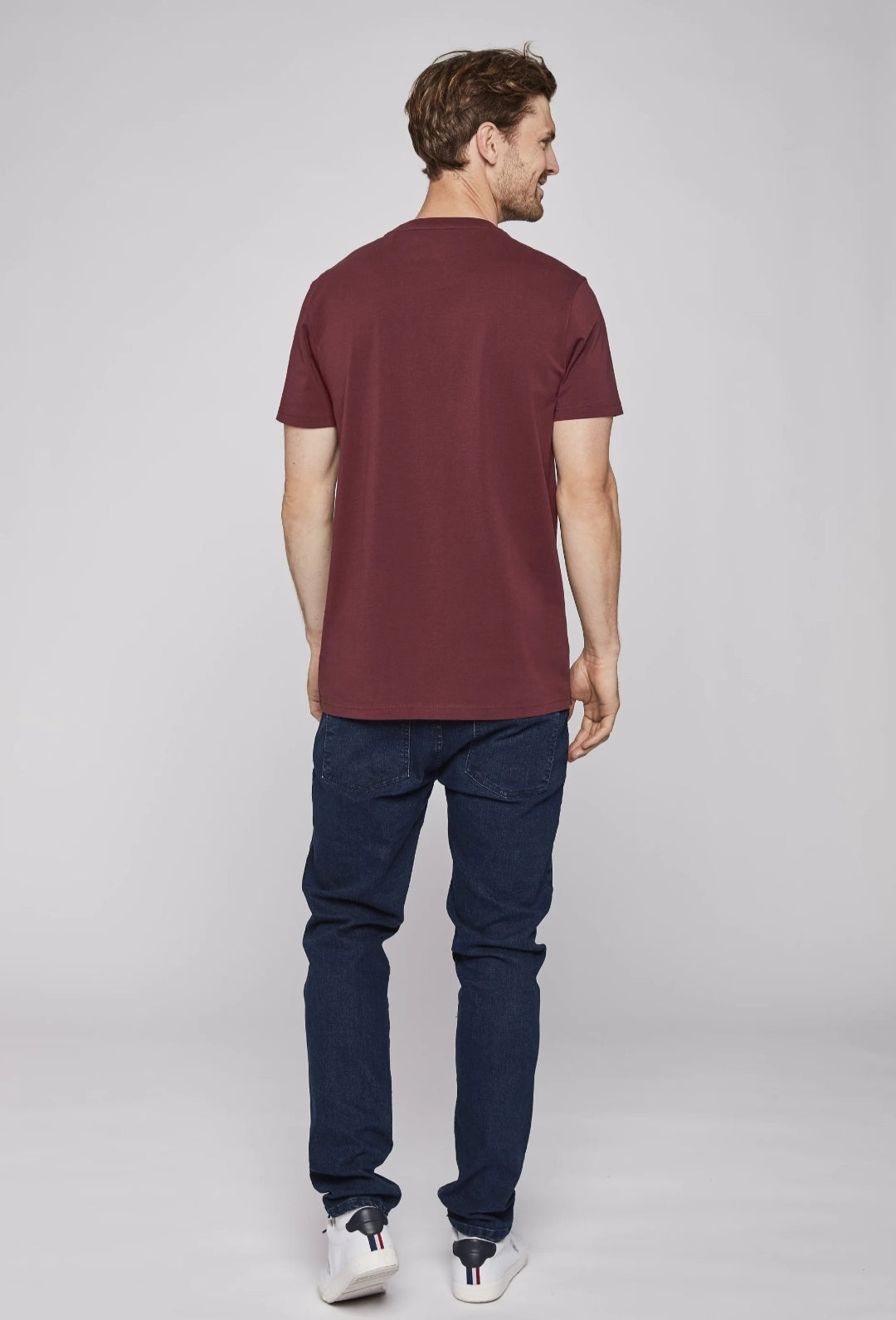 USPA Dual Pony Logo Tee - Burgendy - Brand Store