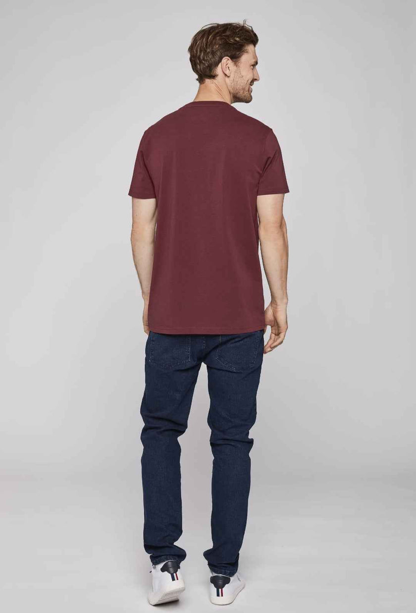 USPA Dual Pony Logo Tee - Burgendy