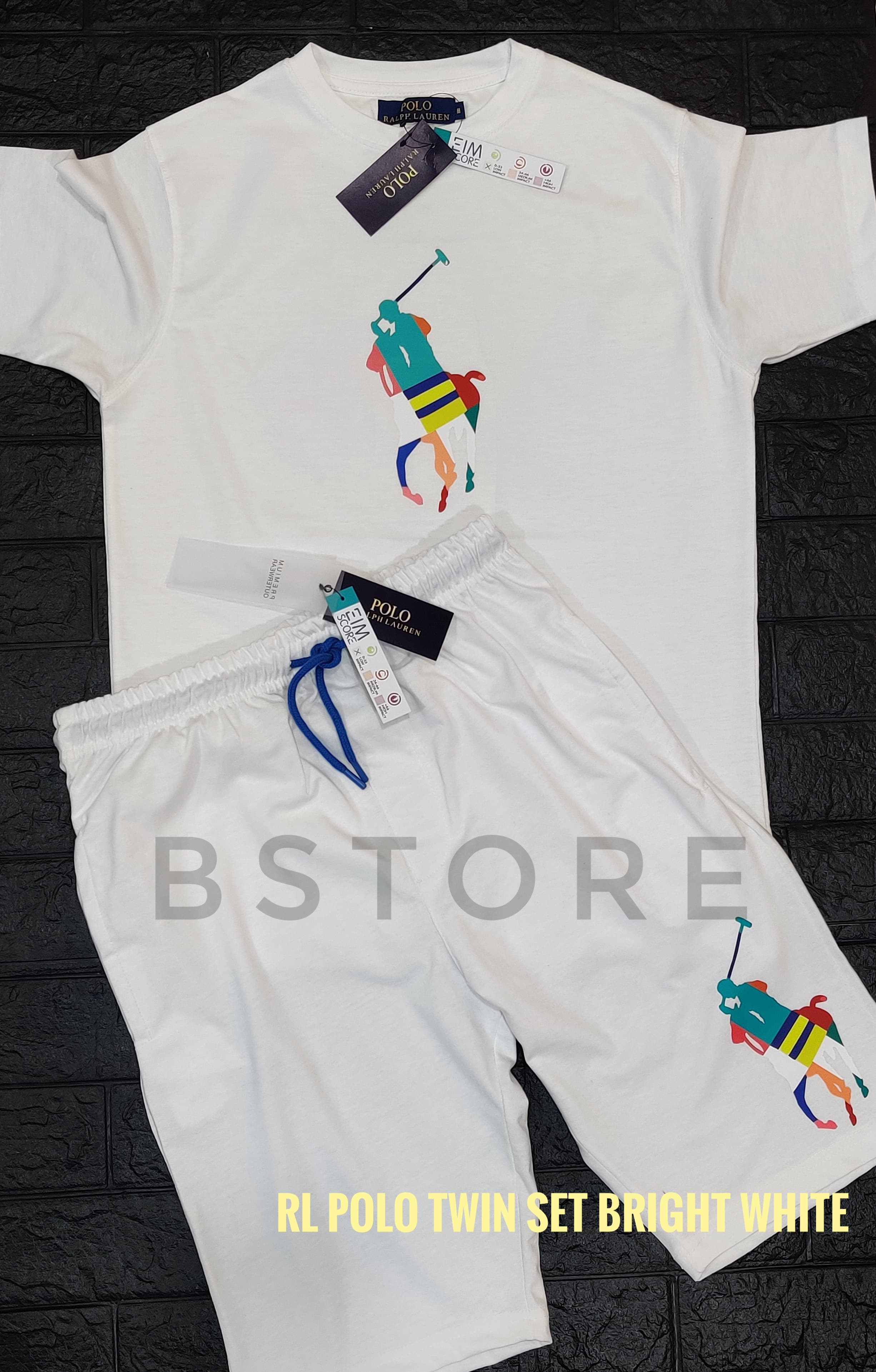 RL Polo Short Set - White - Brand Store