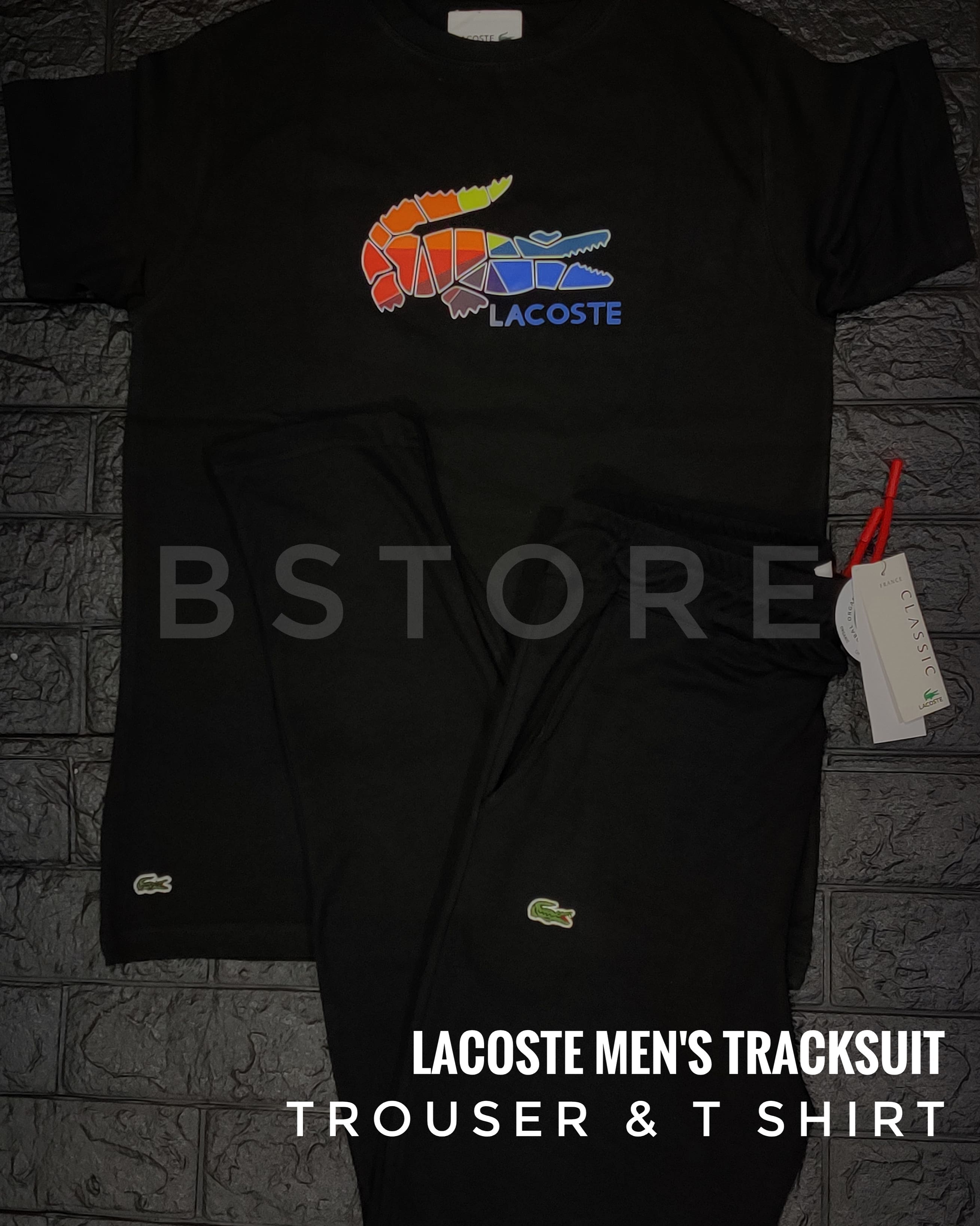 Lacoste Colored Crocodile Trouser Set - Navy - Brand Store