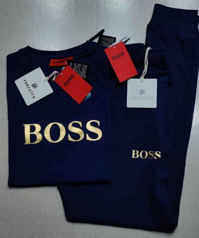 H-Boss Gold Summer Tracksuit - Navy