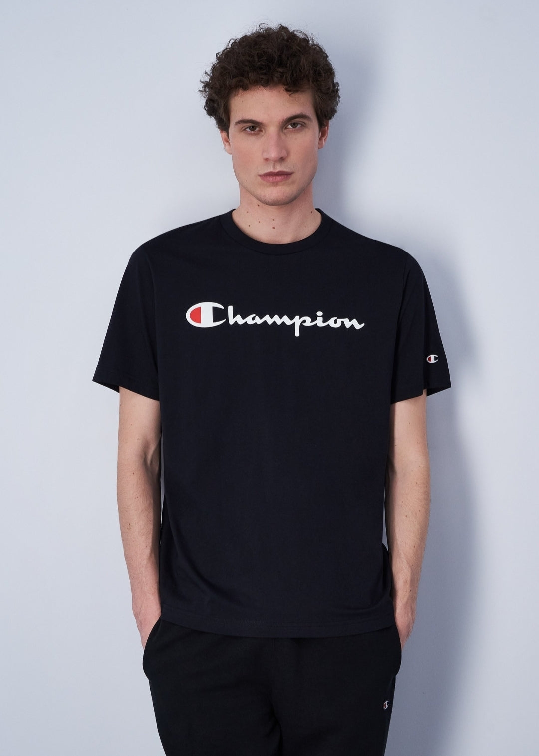Champion Classic Logo Tee - Black - Brand Store