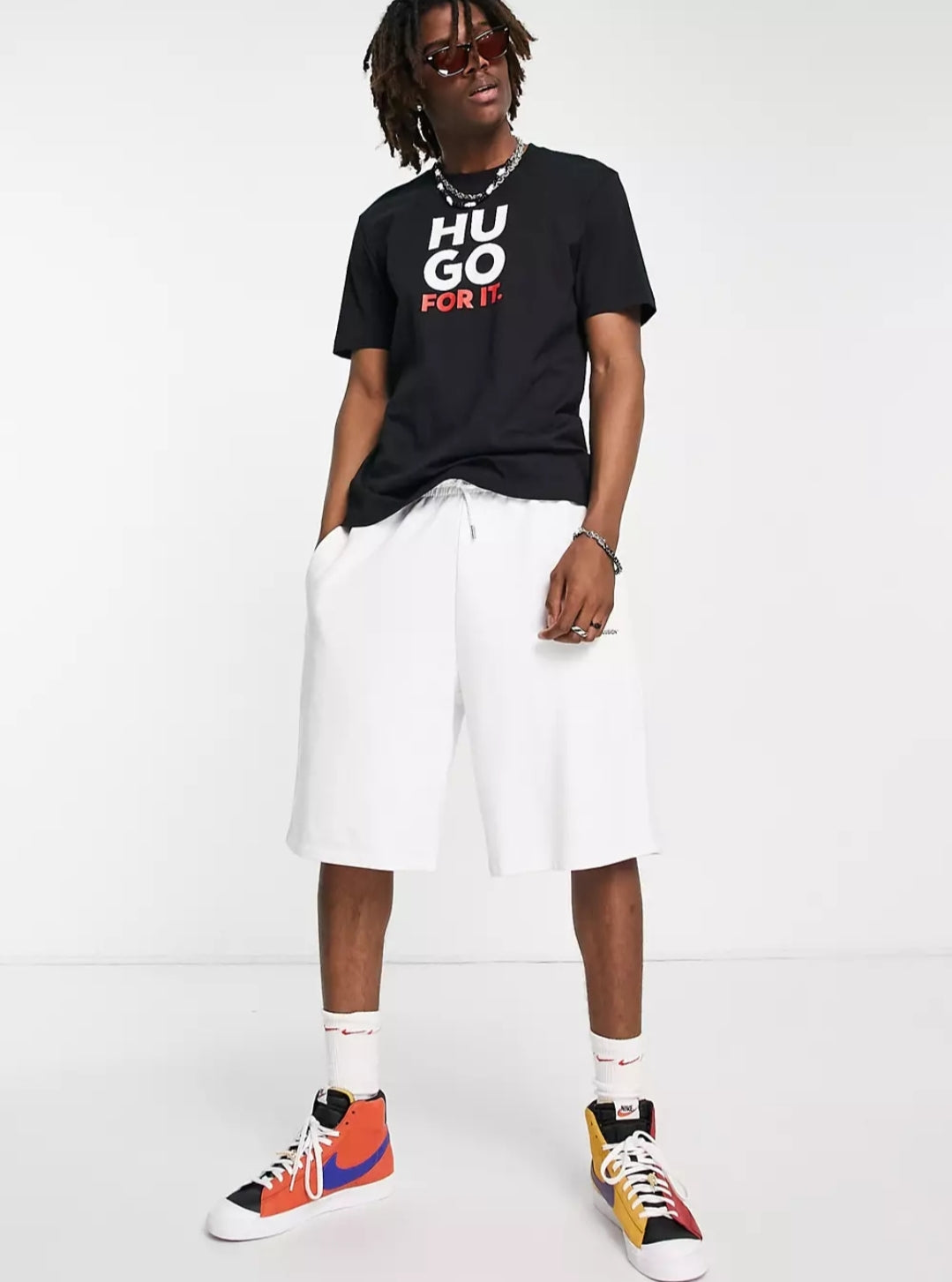 Hugo For It Slogan Tee - Black - Brand Store