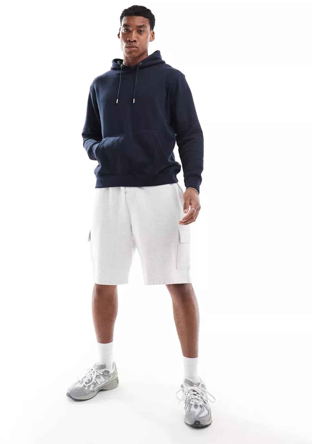 J&J Solid Fleece Hoodies - Navy