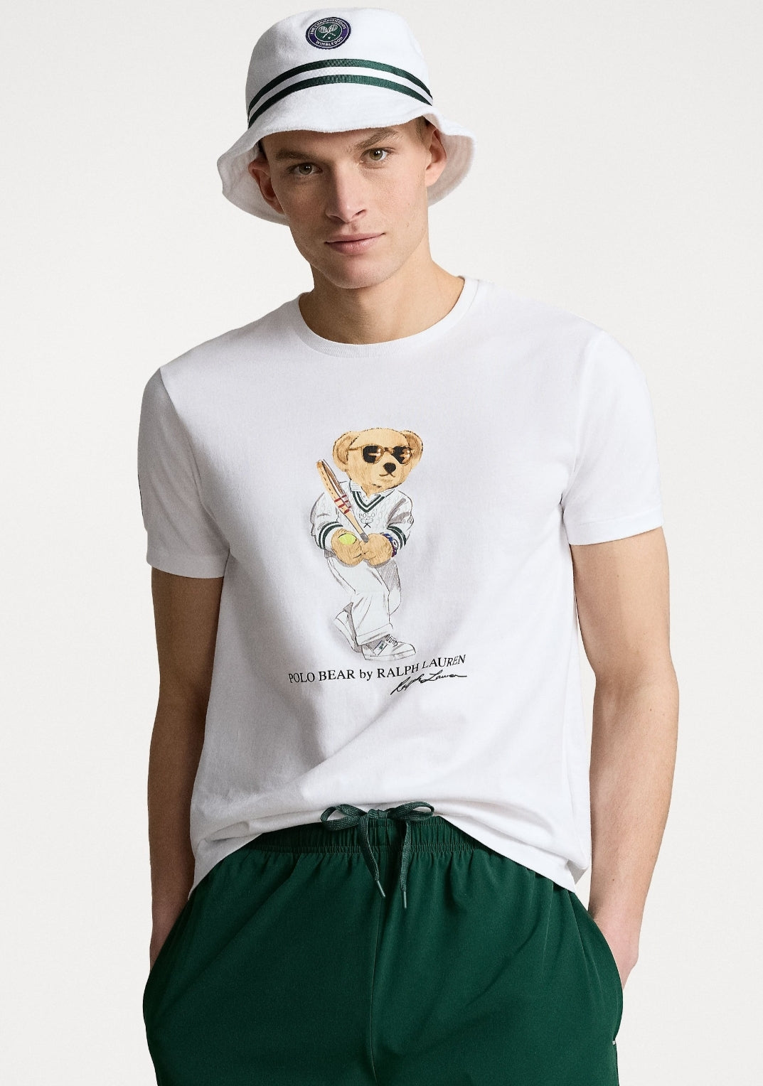 Polo Bear Tennis Player Tee - White - Brand Store