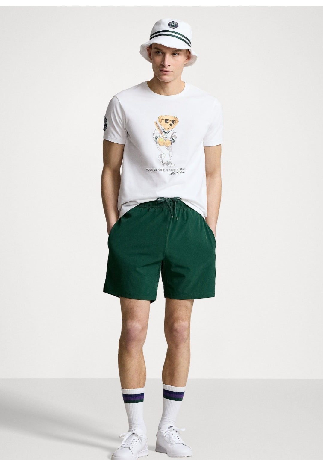 Polo Bear Tennis Player Tee - White - Brand Store