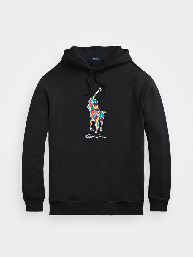 RL Multi Big Pony Hoodie - Black