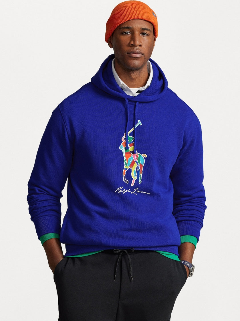 RL Multi Big Pony Hoodie - Royal Blue