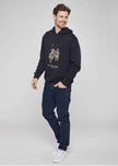 Us Polo Elaf Dual Pony Fleece Hoodie - Navy