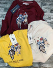 USPA Dual Pony Sweatshirt - Burgendy