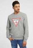 Guess Tri Logo Sweatshirt - Gray - Brand Store