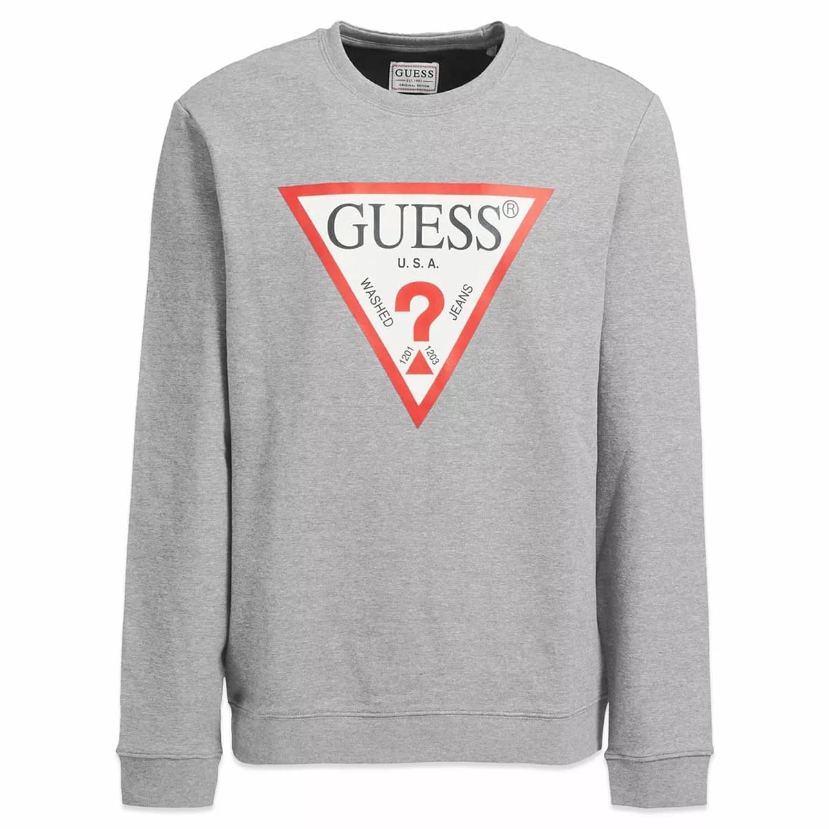 Guess Tri Logo Sweatshirt - Gray - Brand Store