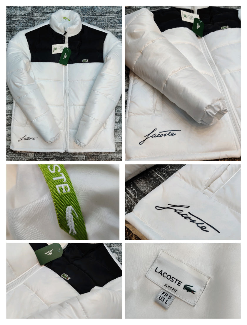 LACST Colorblock Puffer Jacket - White/Black - Brand Store