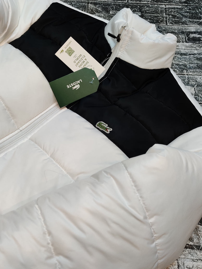 LACST Colorblock Puffer Jacket - White/Black - Brand Store