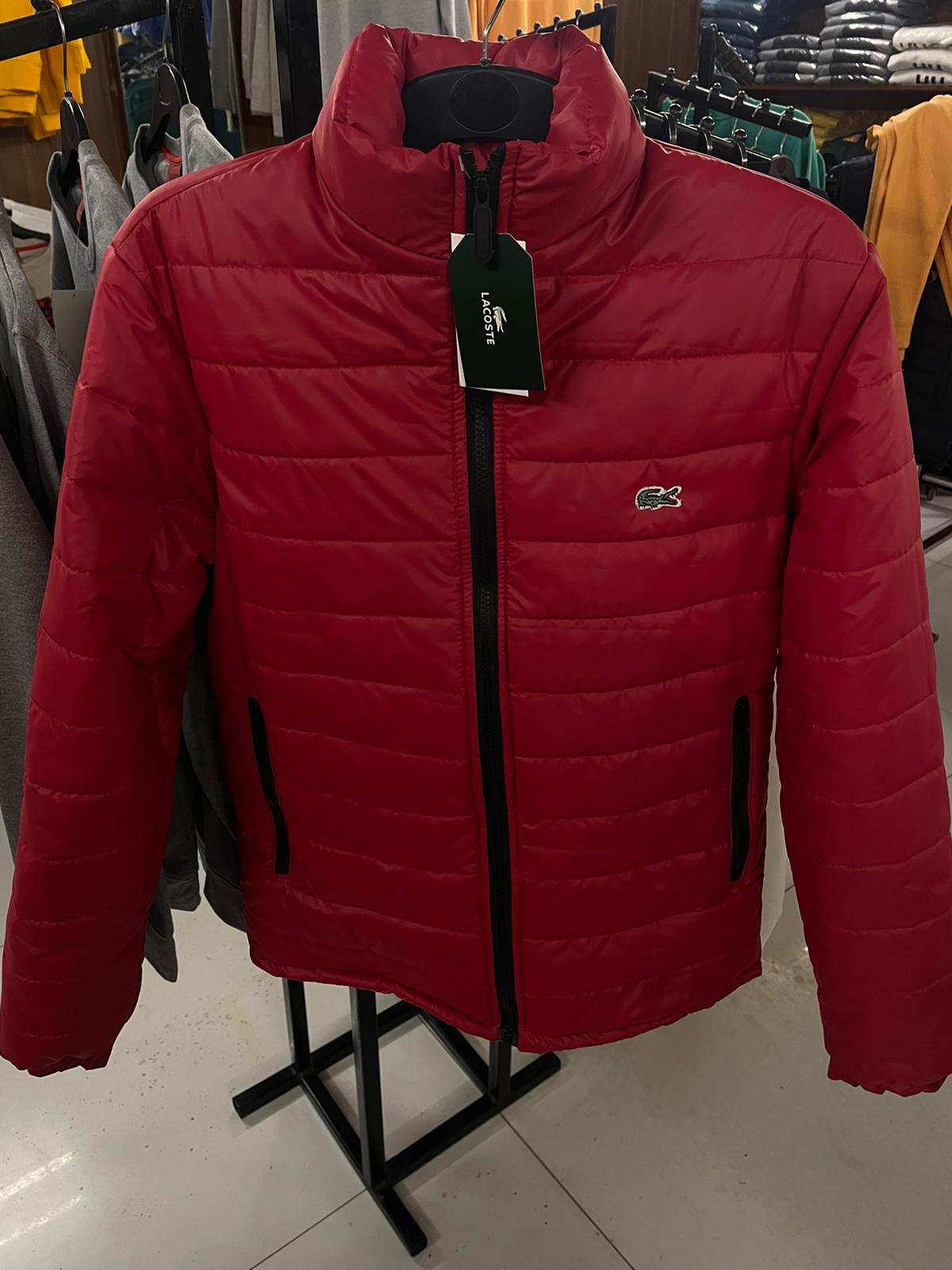 Lacoste Red Puffer Jacket - Brand Store