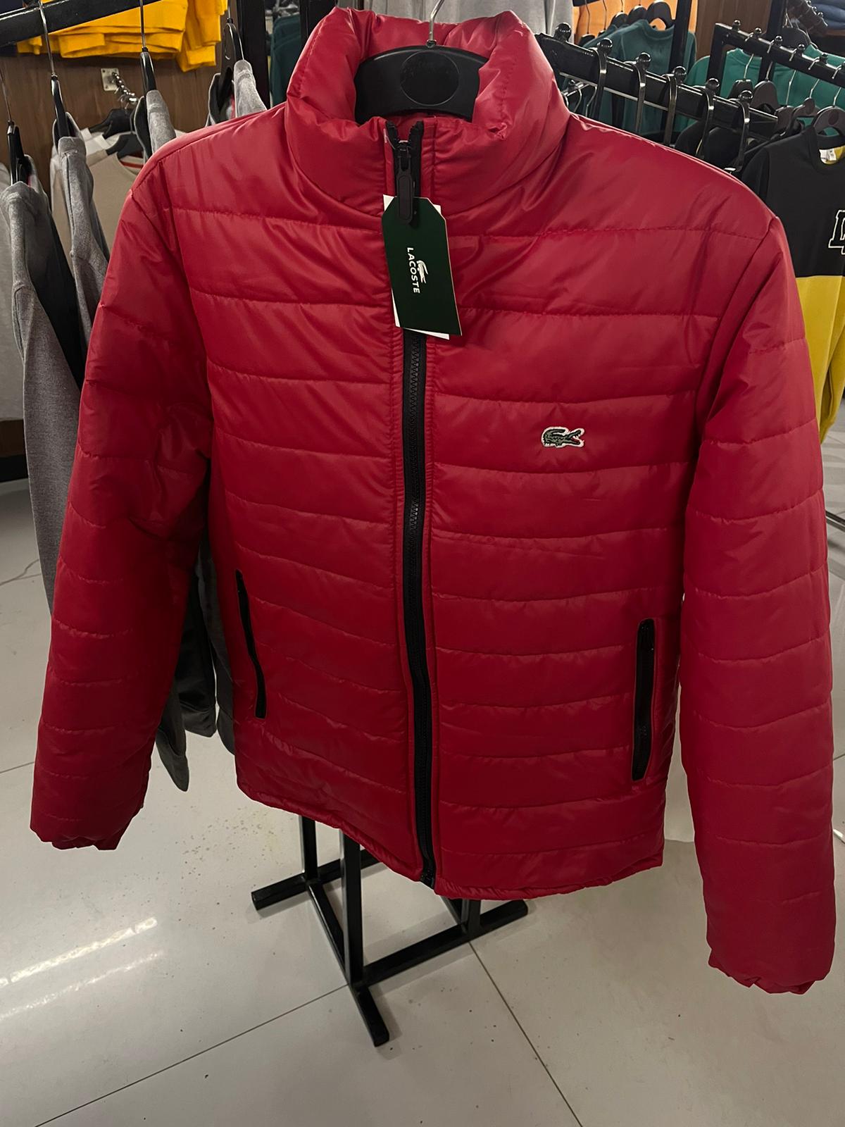 Lacoste Red Puffer Jacket - Brand Store