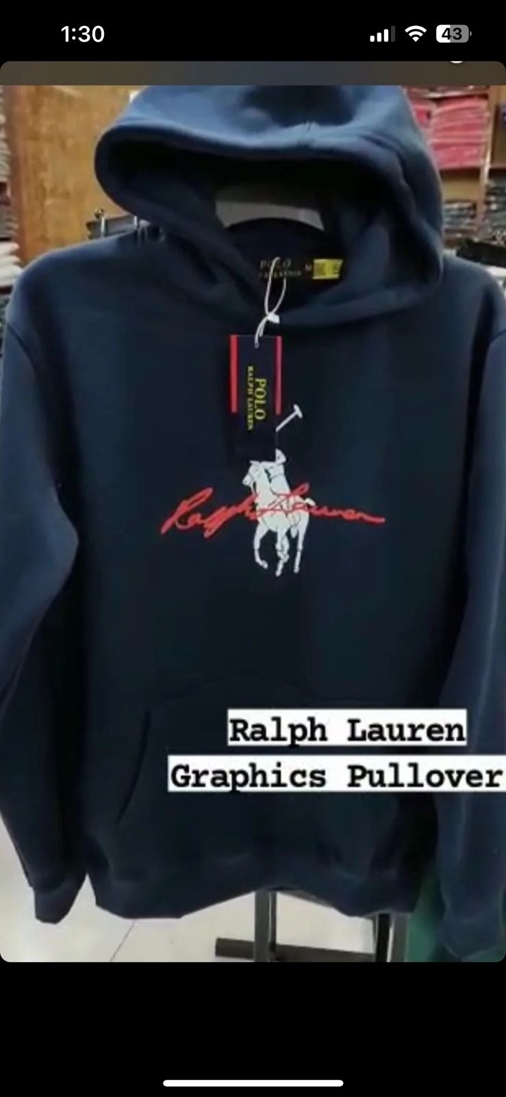 Polo Big Pony Hoodie - Navy - Brand Store