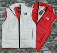 TNF Puffer Gillet Jacket - White/Red - Brand Store