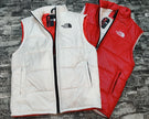 TNF Puffer Gillet Jacket - White/Red - Brand Store