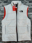 TNF Puffer Gillet Jacket - White/Red - Brand Store