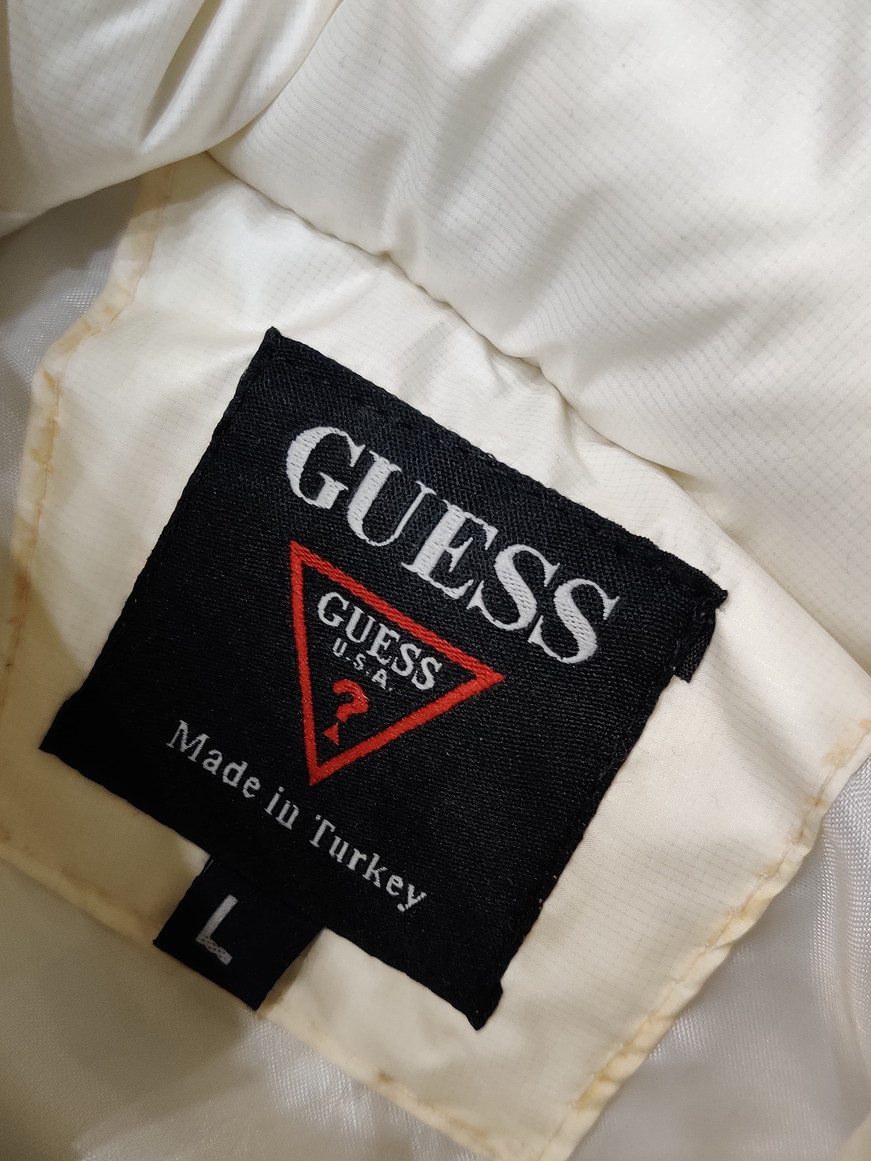 Guess Gilet Sleeveless - Textured White - Brand Store