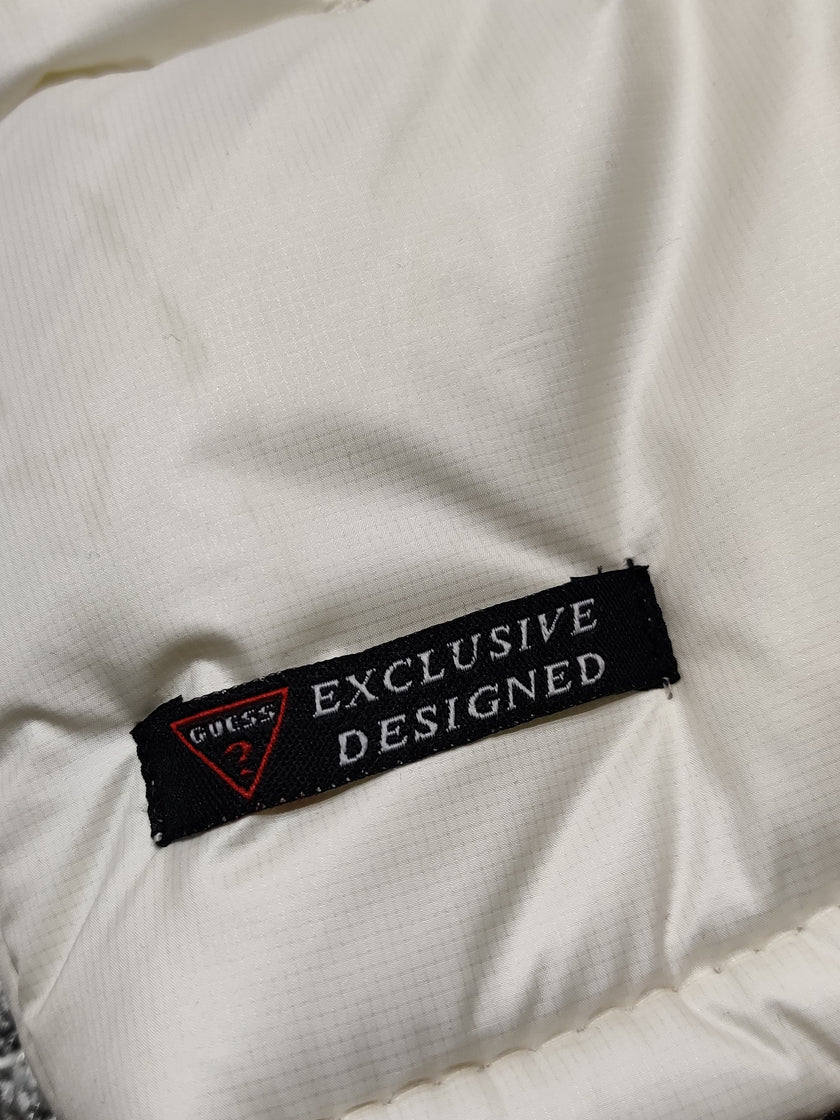 Guess Gilet Sleeveless - Textured White - Brand Store