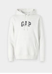 Gap Mid Logo Pullover Hoodie- White - Brand Store