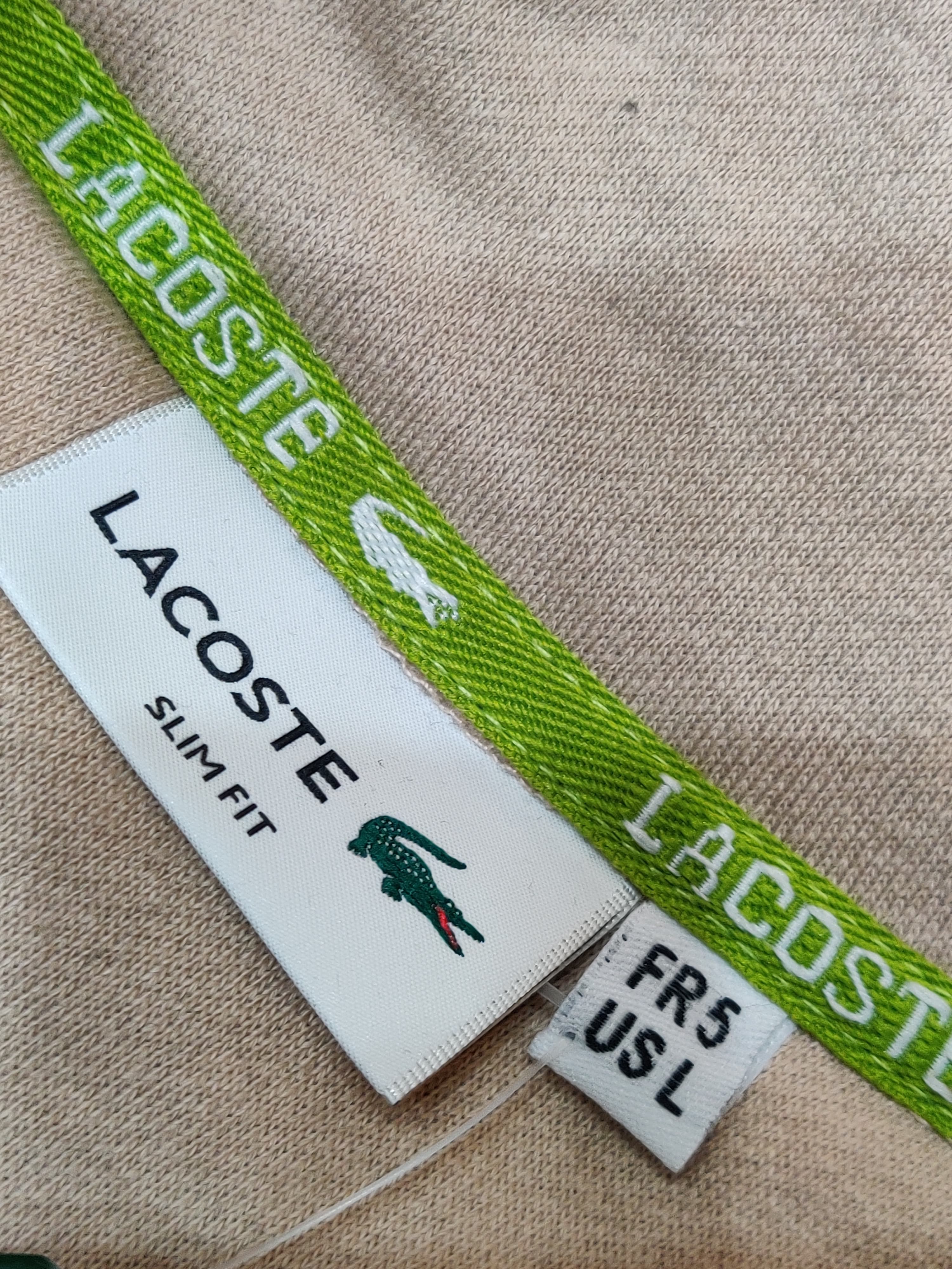 Lacoste Mockneck Full Zipper - Beige - Brand Store
