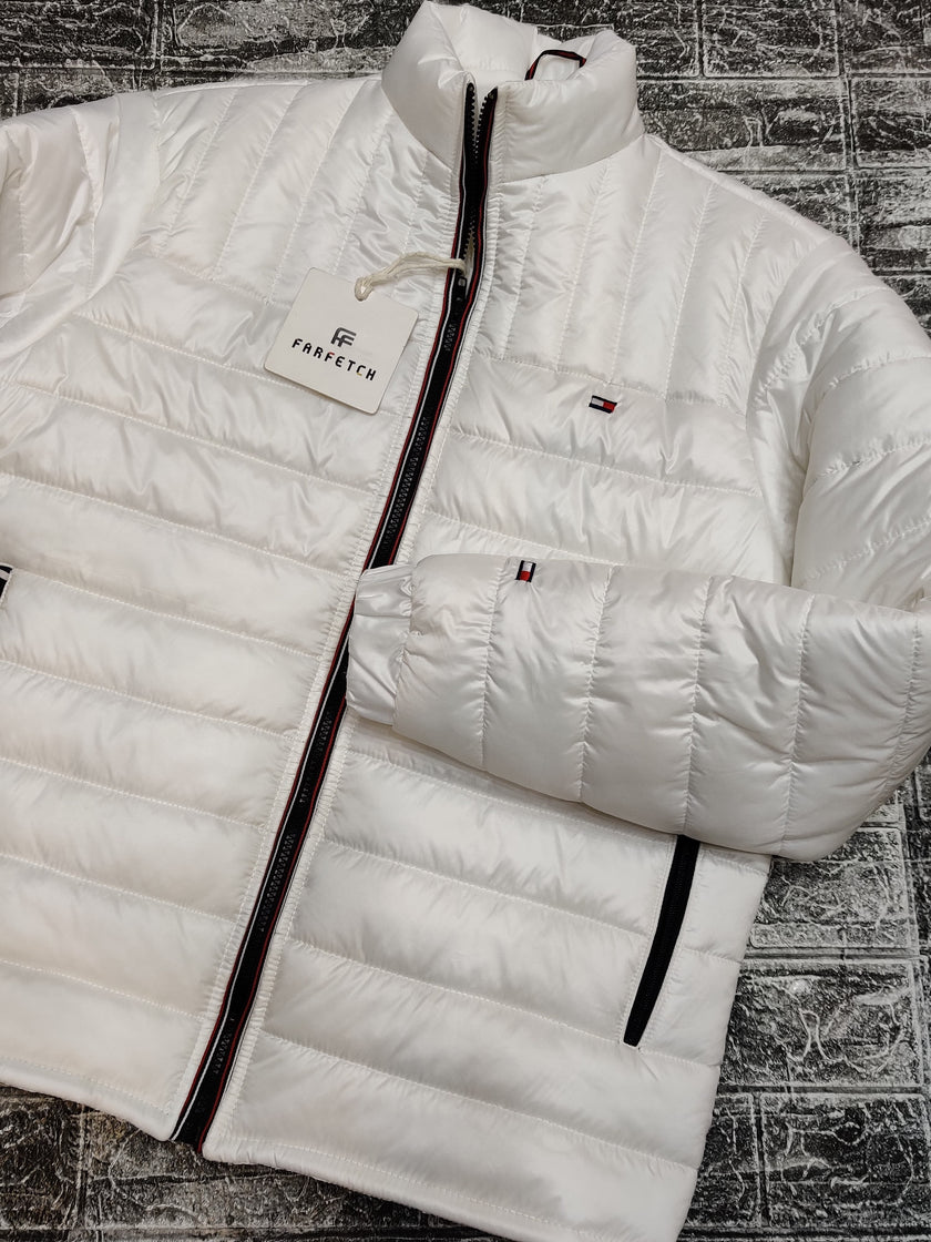 Tommy Puffer Jacket - White - Brand Store