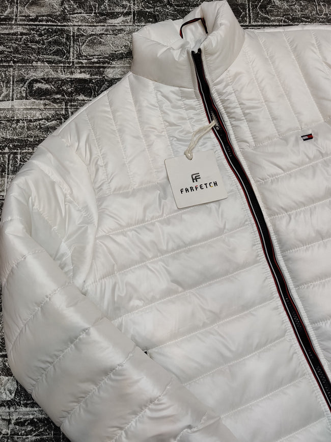 Tommy Puffer Jacket - White - Brand Store