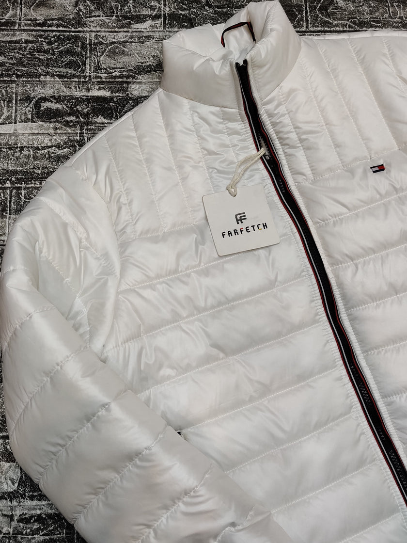 Tommy Puffer Jacket - White - Brand Store
