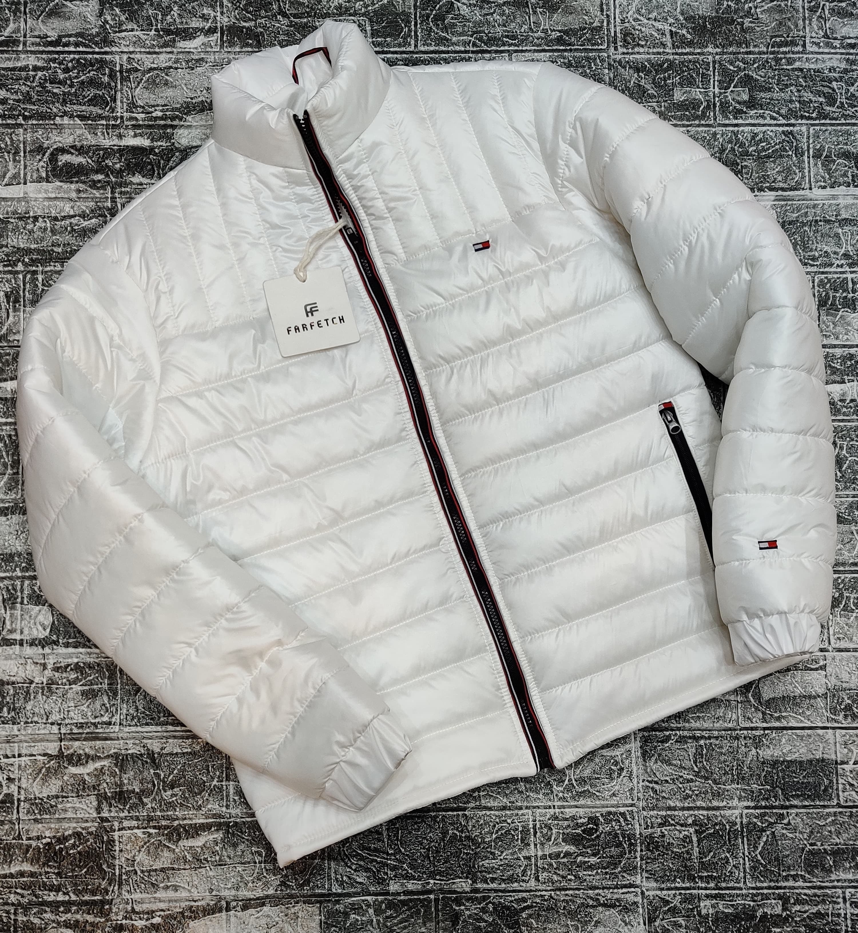 Tommy Puffer Jacket - White - Brand Store