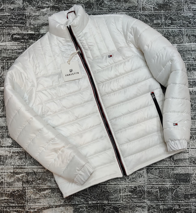 Tommy Puffer Jacket - White - Brand Store