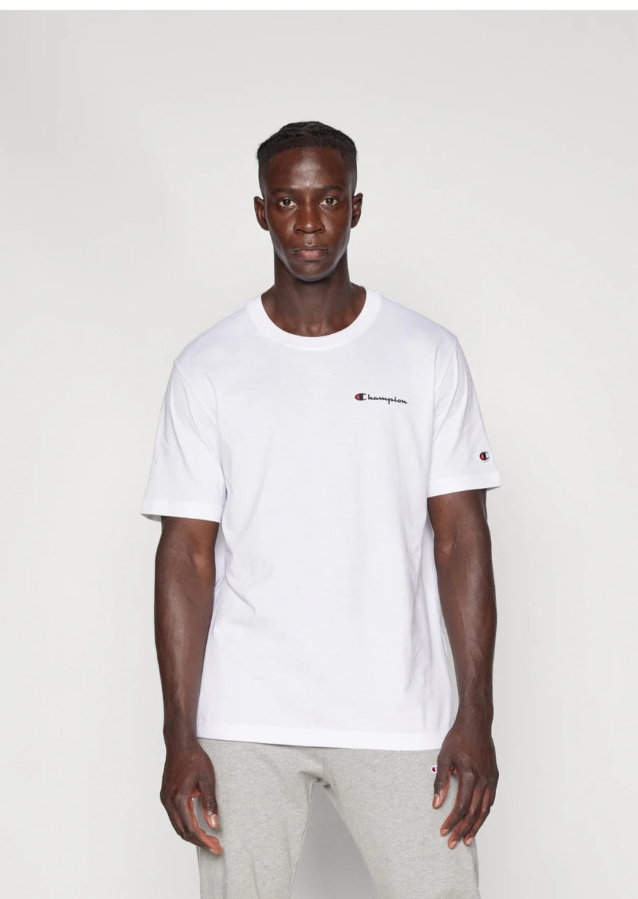 Champion Small Logo  Tee - White