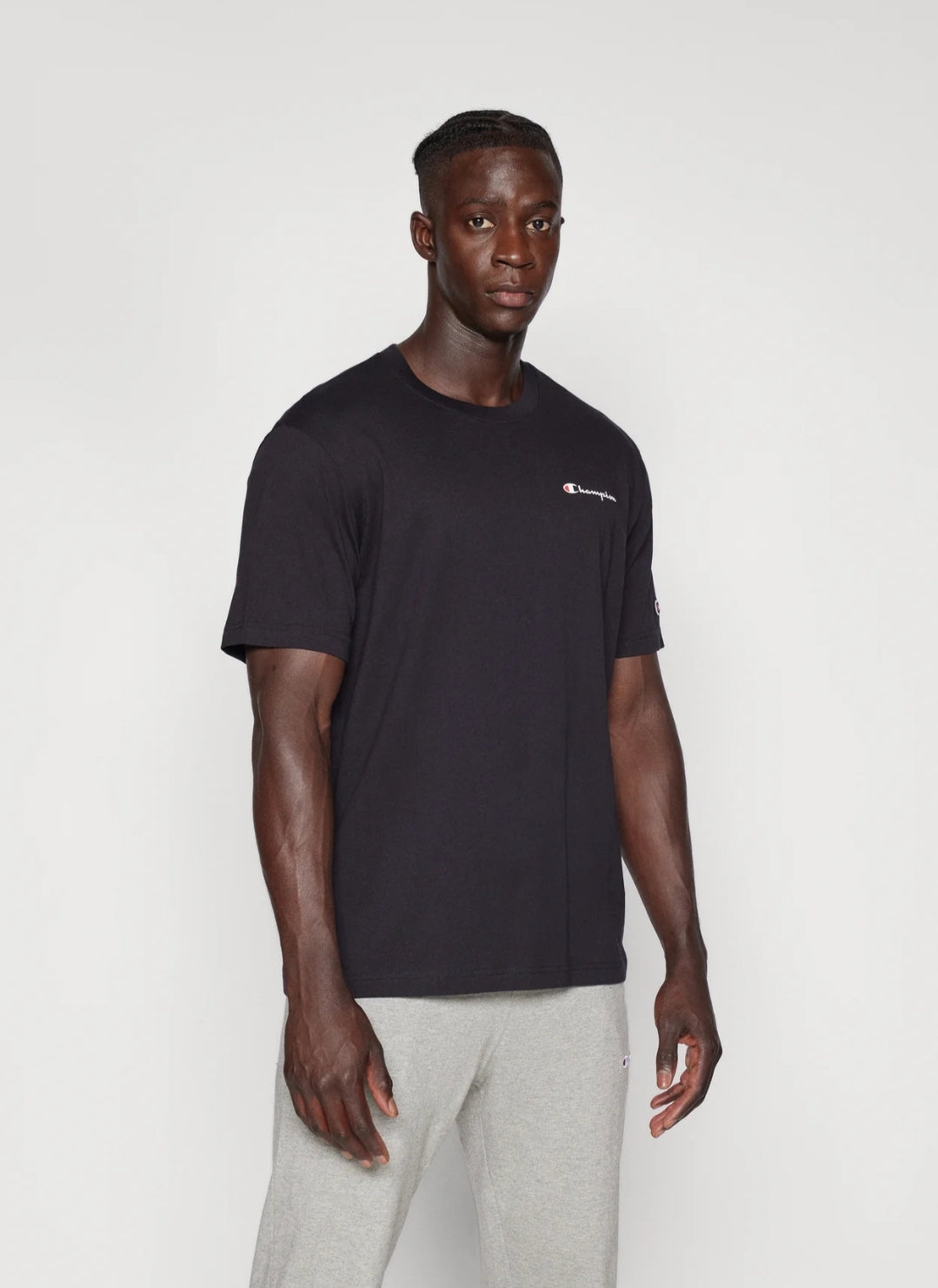 Champion Small Logo  Tee - Black - Brand Store