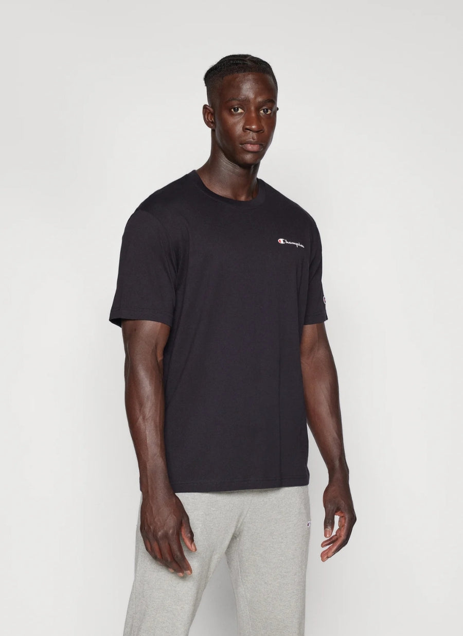 Champion Small Logo  Tee - Black