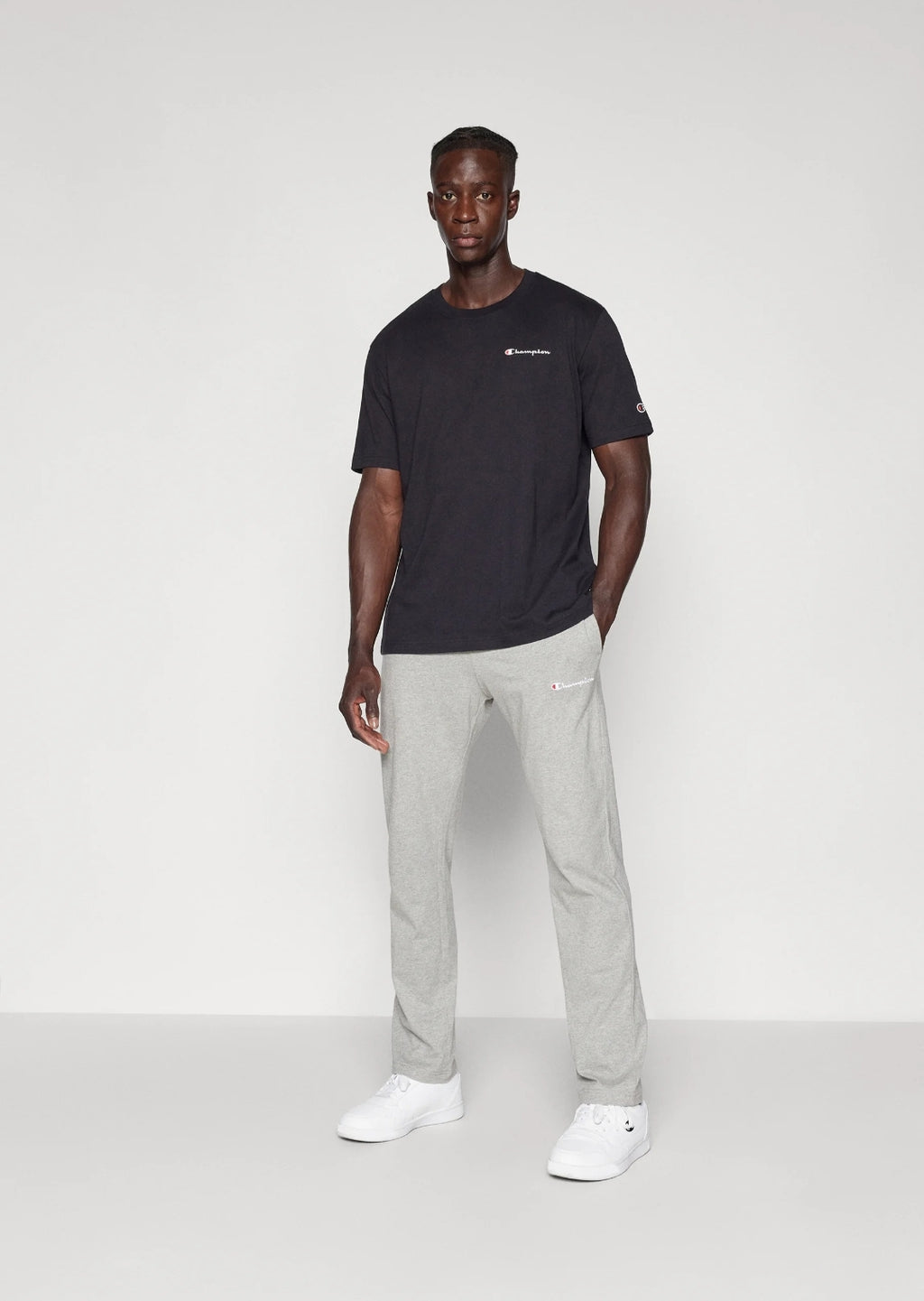 Champion Small Logo  Tee - Black - Brand Store