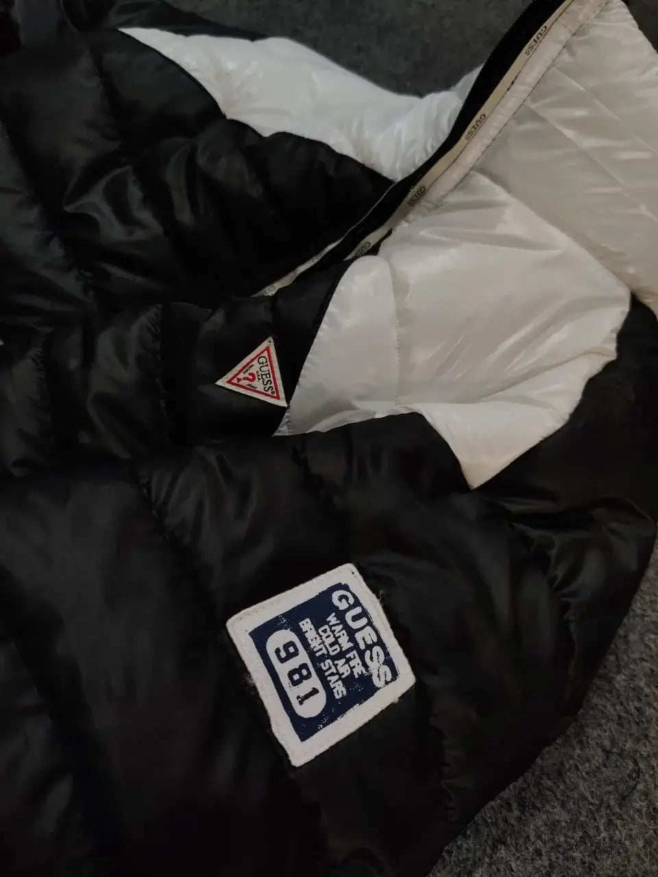 Guess Refletive Jacket - Black/White