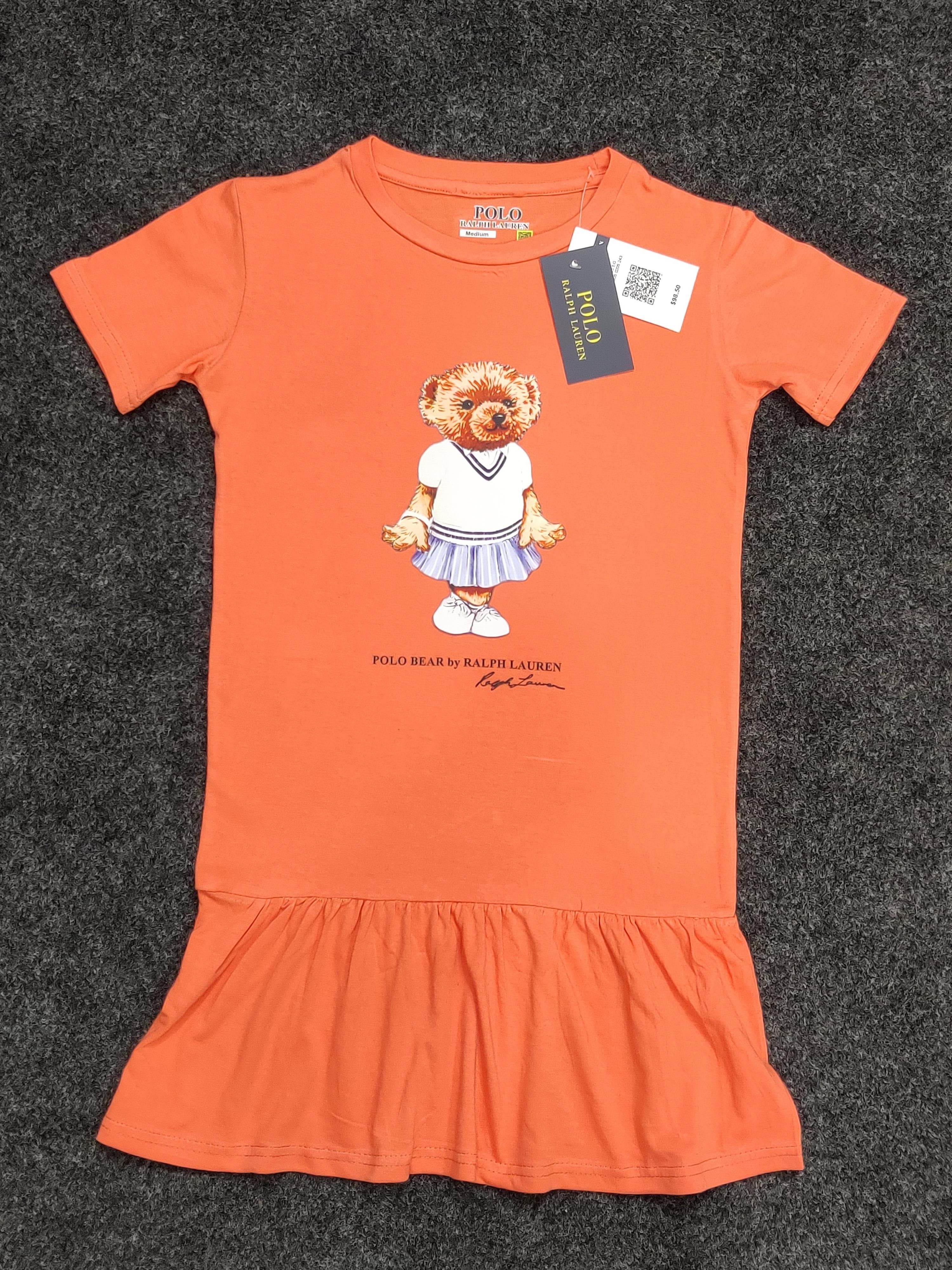Polo Bear Flared Tee- Orange