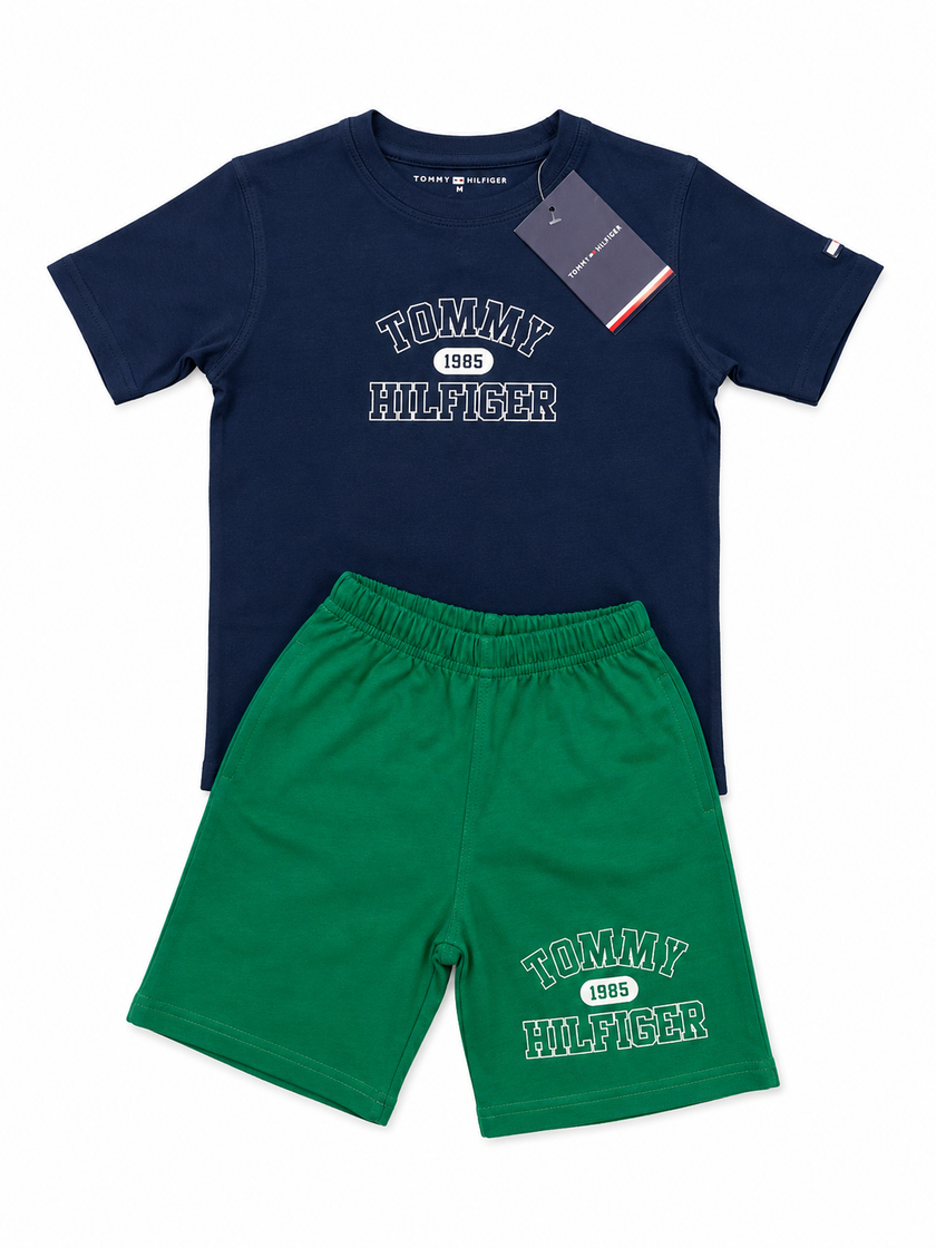 TH Kids 2 Piece Short Set for Boys Navy Green | BStore