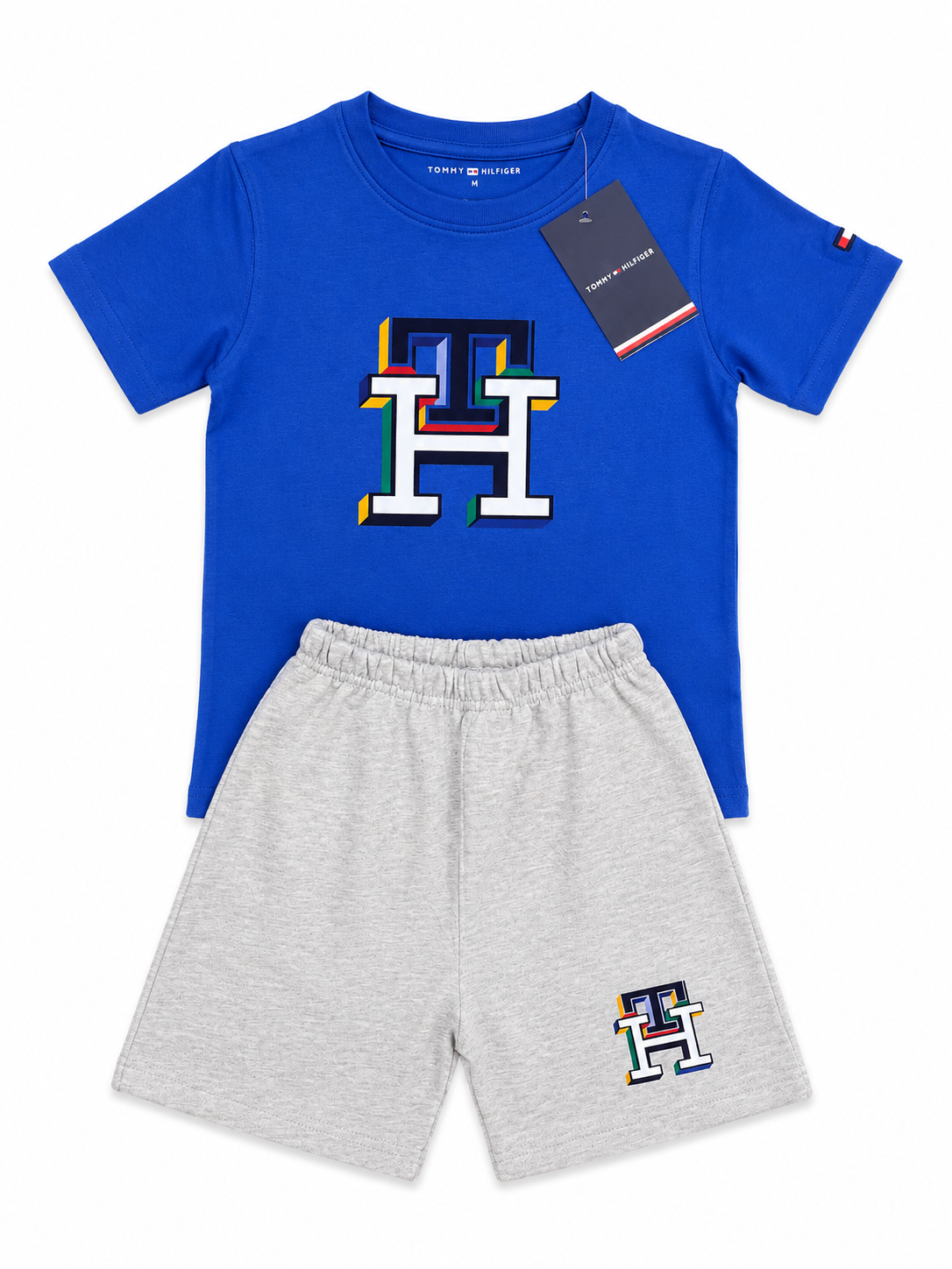 TH Kids 2 Piece Short Set - Royal blue/Grey