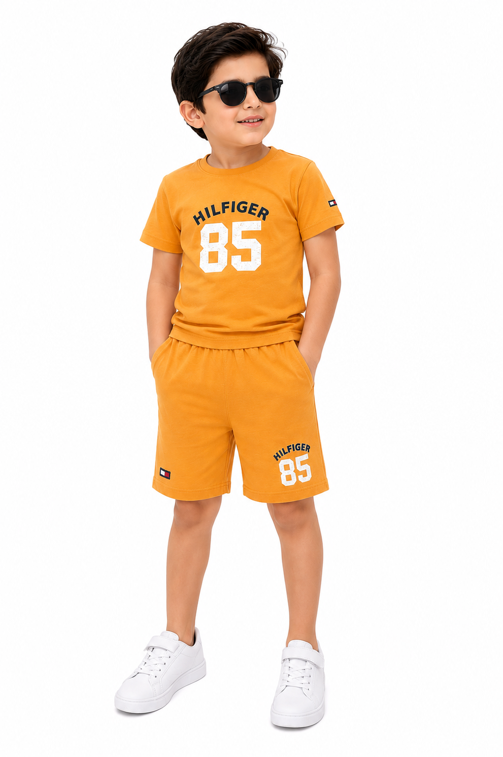 TH Kids 2 Piece Short Set - Light Orange